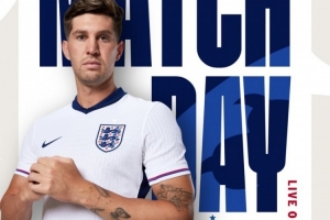 英格兰队发布对阵塞尔维亚海报：斯通斯单人出镜